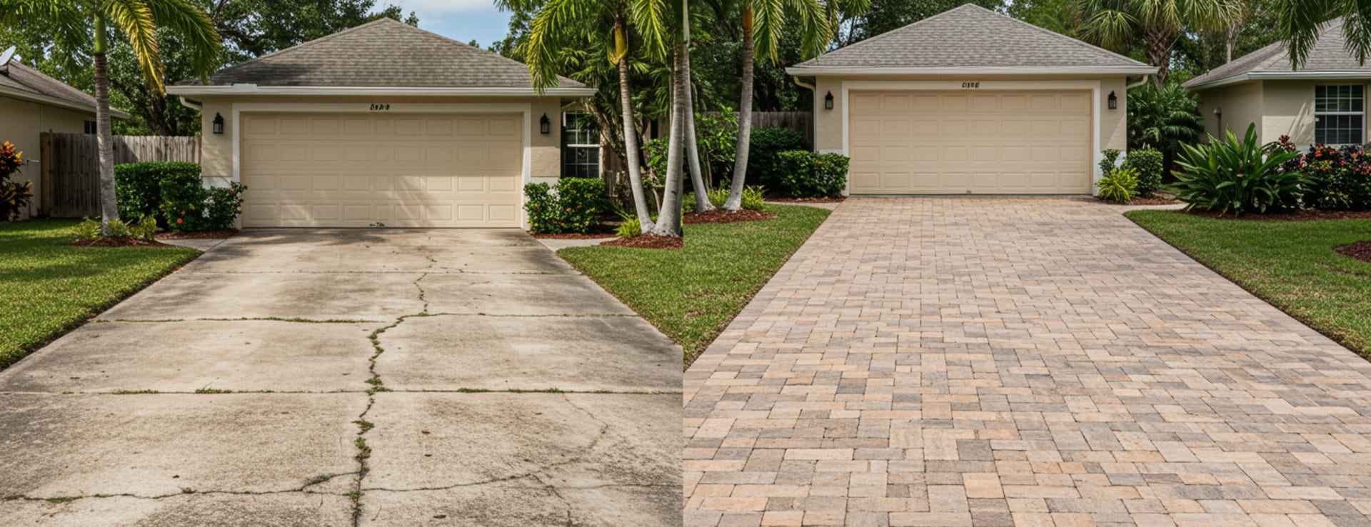 Driveway Transformation in Orlando by Golden Outdoor Solutions